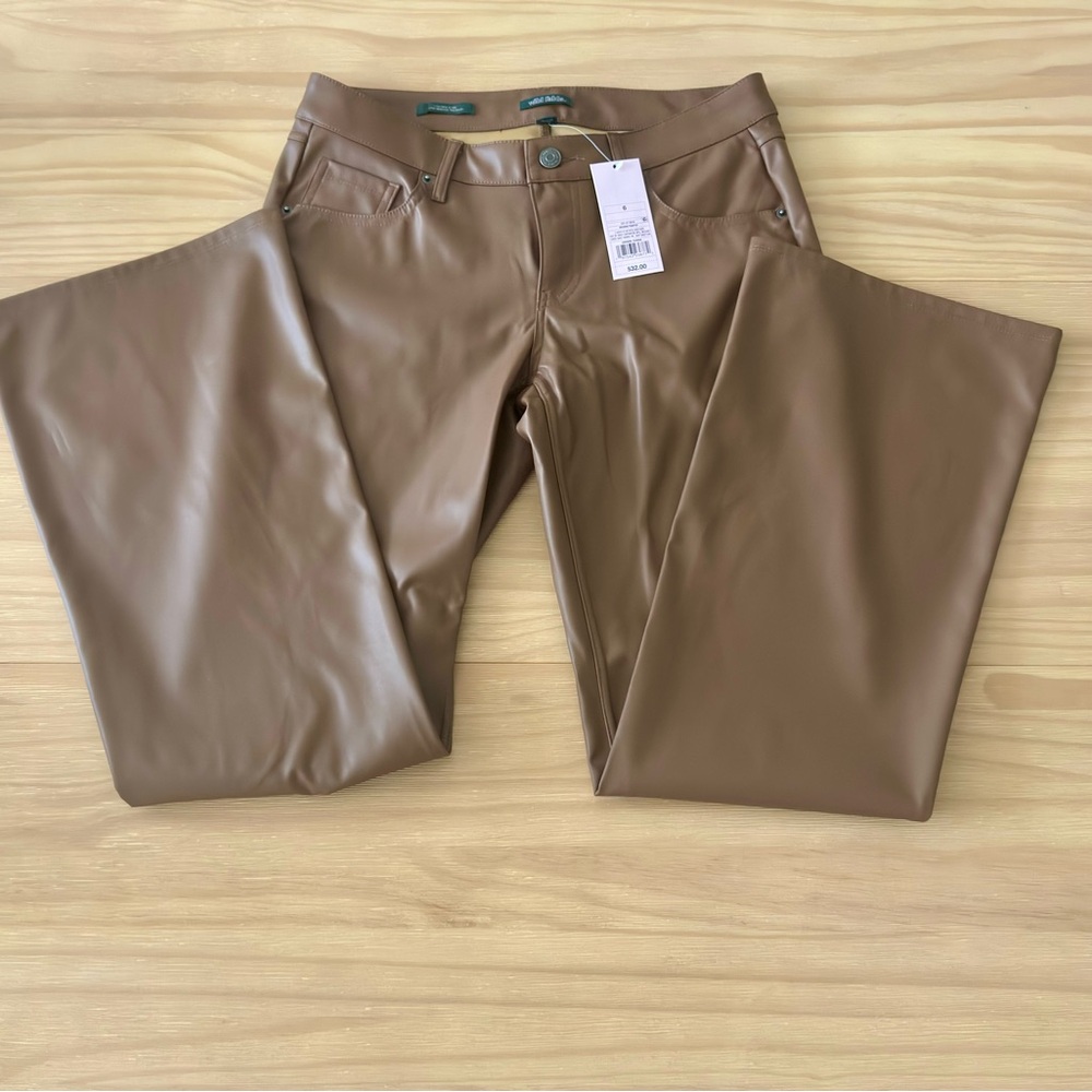 Wild Fable Tan Faux Leather Trousers